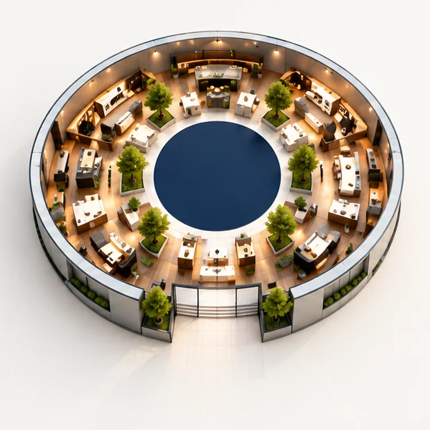 Pavillon circulaire du Hall PRO national
